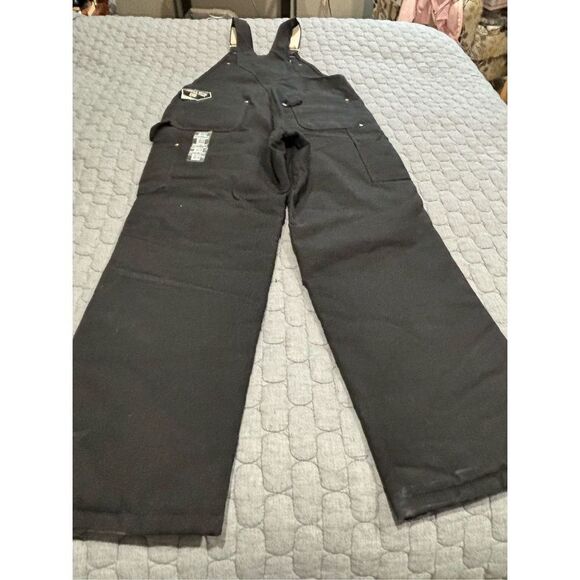 Men’s black Carhartt hooded coat and bib overalls. Size XL/38/32 - Picture 9 of 16